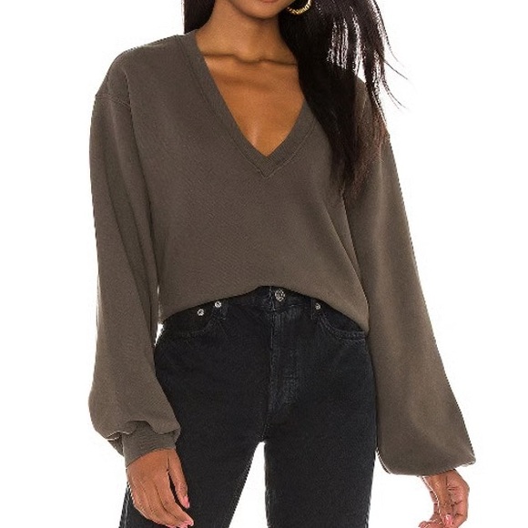 Agolde Tops - Agolde Low V Neck Crewneck